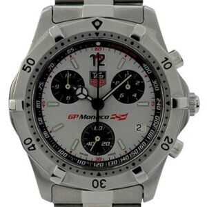 Tag Heuer Men's 38mm GP Monaco 2000 Series LE 405/800 Silver Dial Watch- CK1116!
